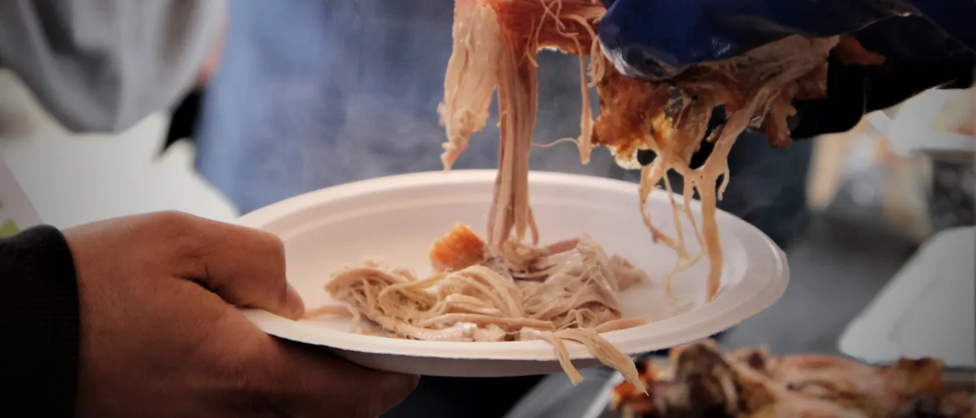 On the plate